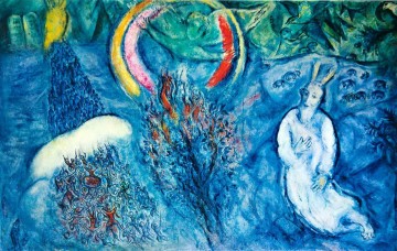  Chagall Pintura Art%C3%ADstica - Moisés con la zarza ardiente contemporáneo Marc Chagall